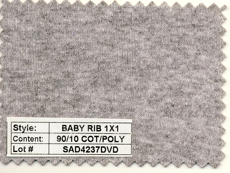 Baby Rib 1X1 90/10 Cotton Poly